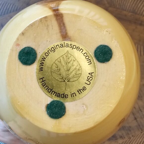 NWT Original Aspen Studio Hand Crafted Solid Wood Vase - Picture 8 of 8